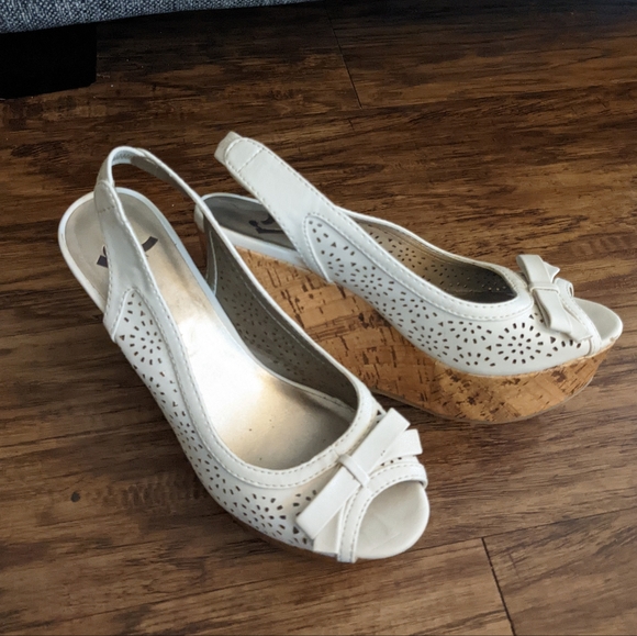 White Cork Wedges - Picture 8 of 8